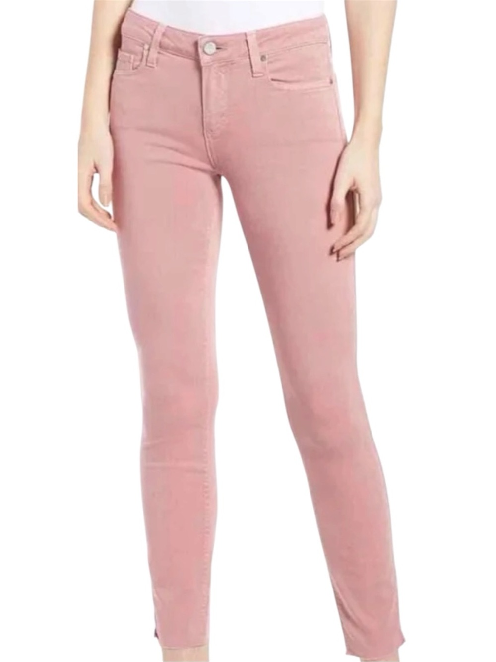 PAIGE Verdugo Ankle Skinny Jeans Pink Vintage Ash Rose Size 29